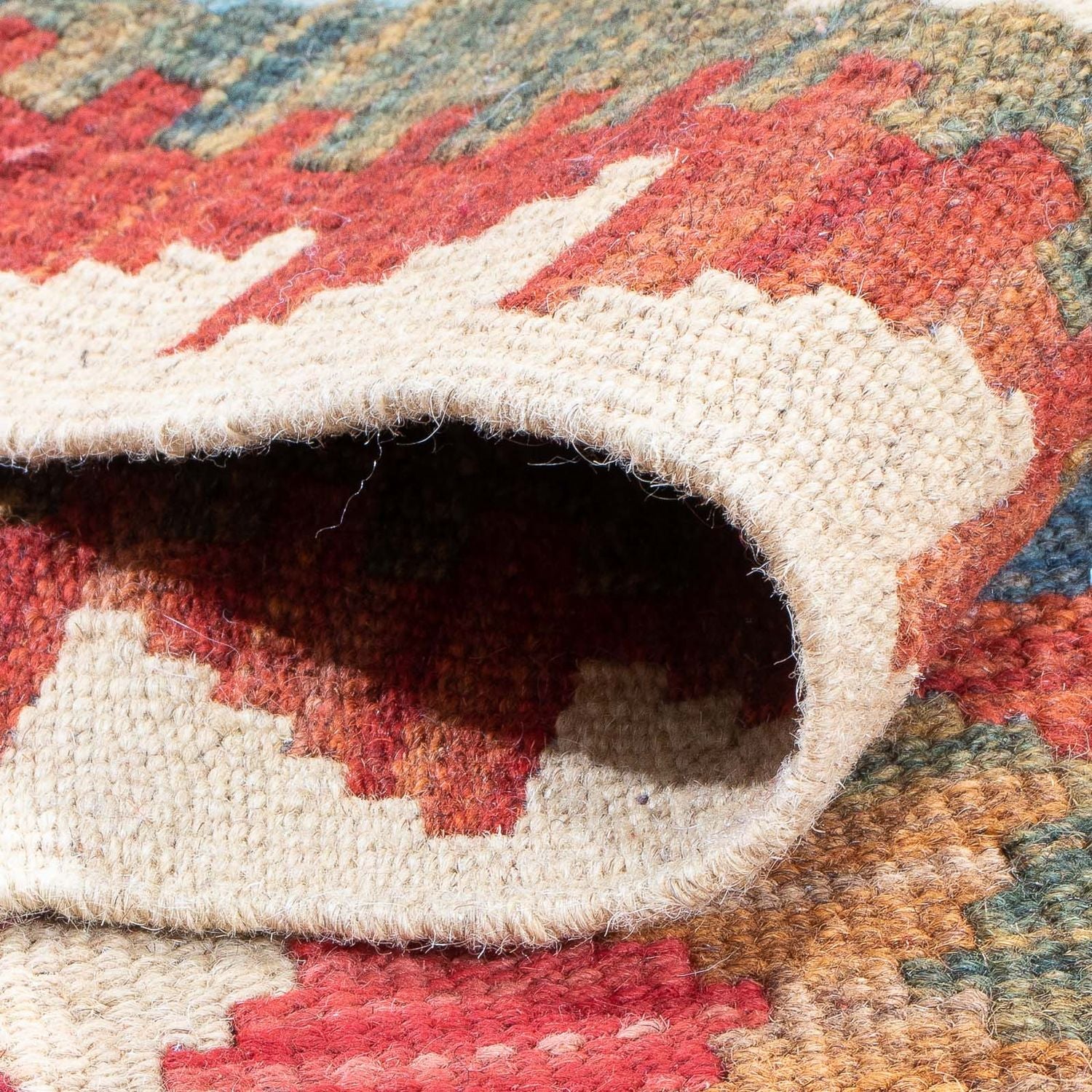 Løber Kelim Carpet - Splash - 300 x 80 cm - flerfarvet