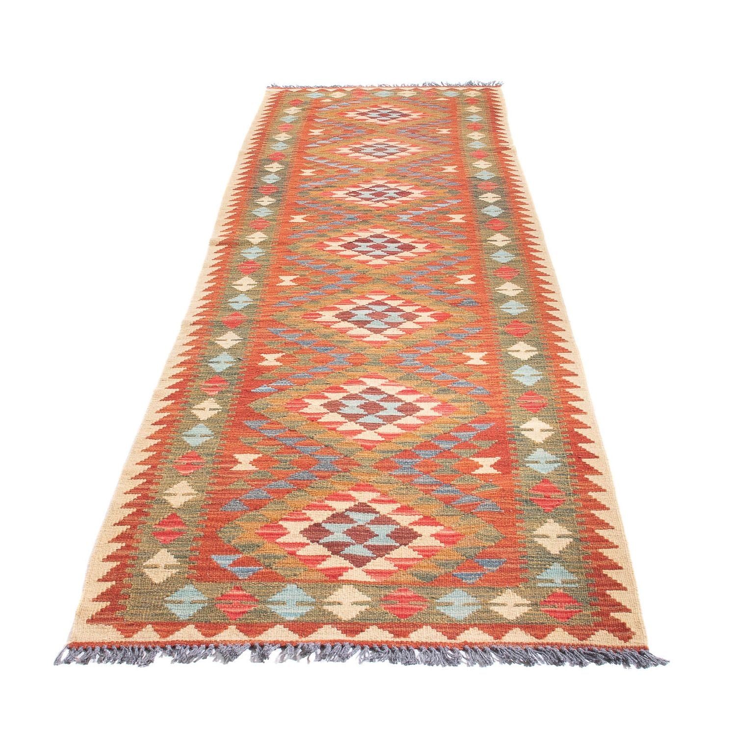 Løber Kelim Carpet - Splash - 300 x 80 cm - flerfarvet