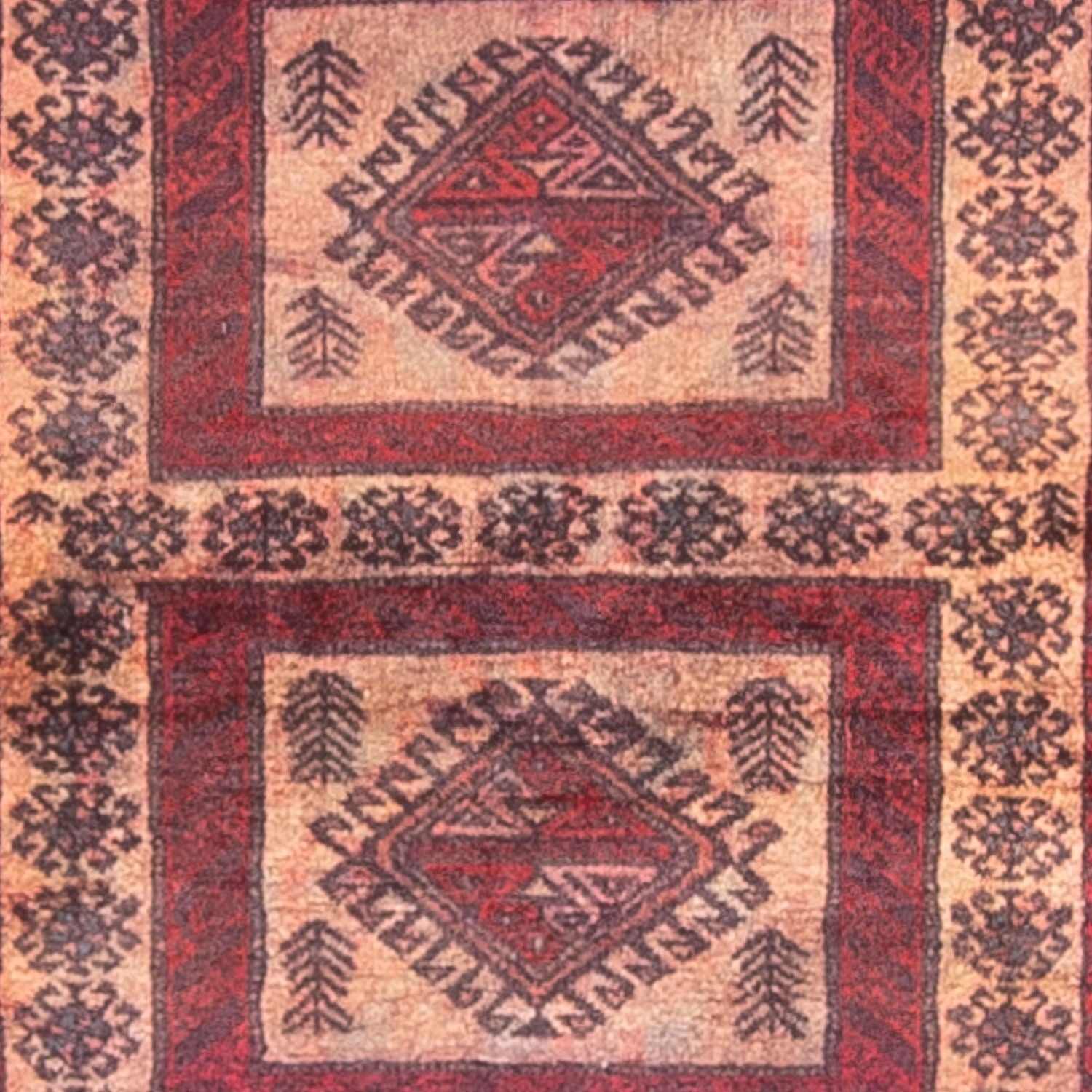 Løber Baluch-tæppe - 202 x 101 cm - flerfarvet