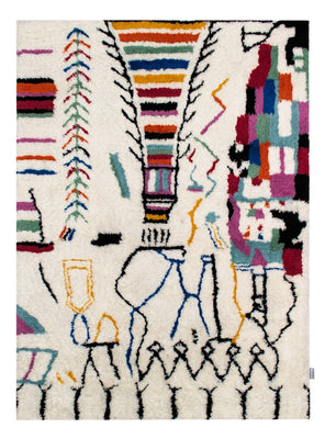 Uldtæppe - ColorfulMarrakesh - rektangulær