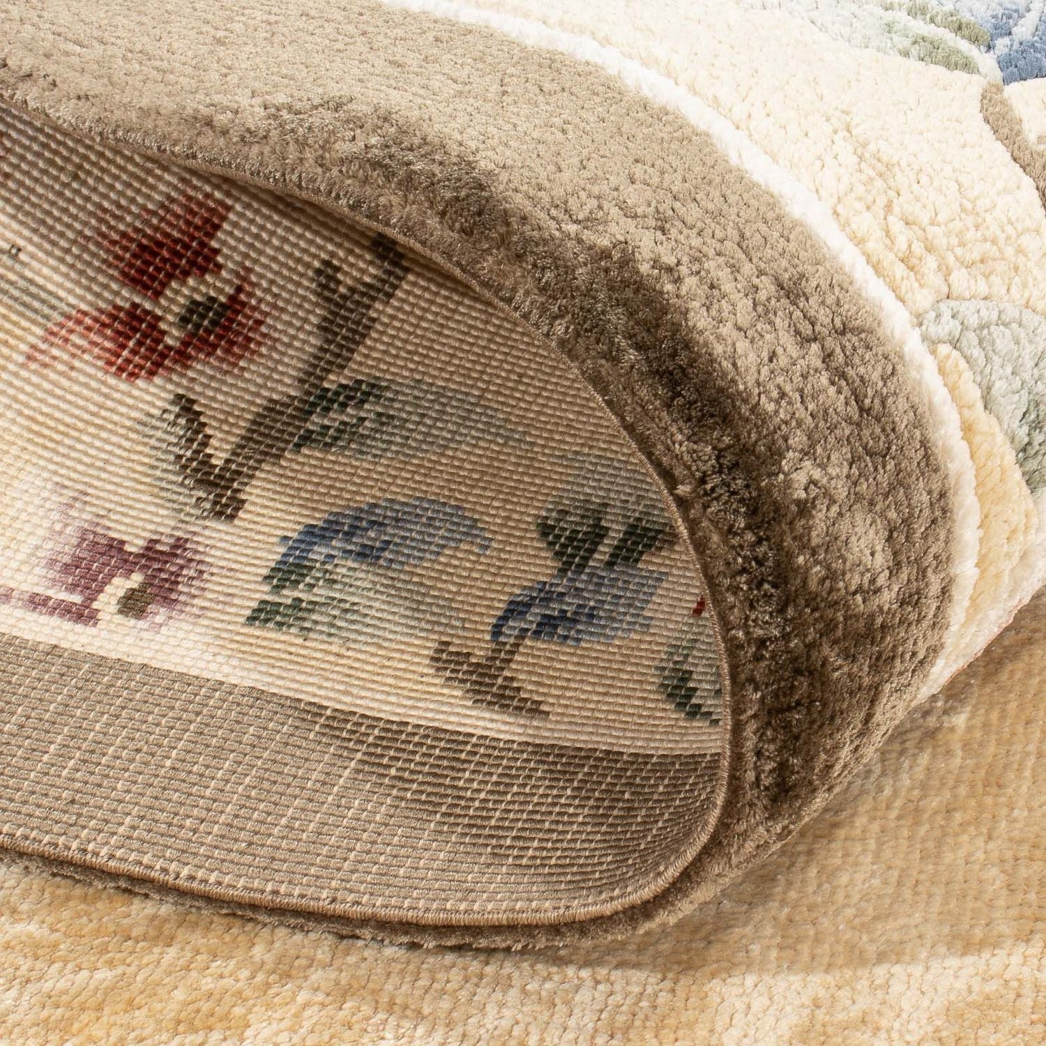 Silketæppe - China Silk - 120 x 61 cm - guld