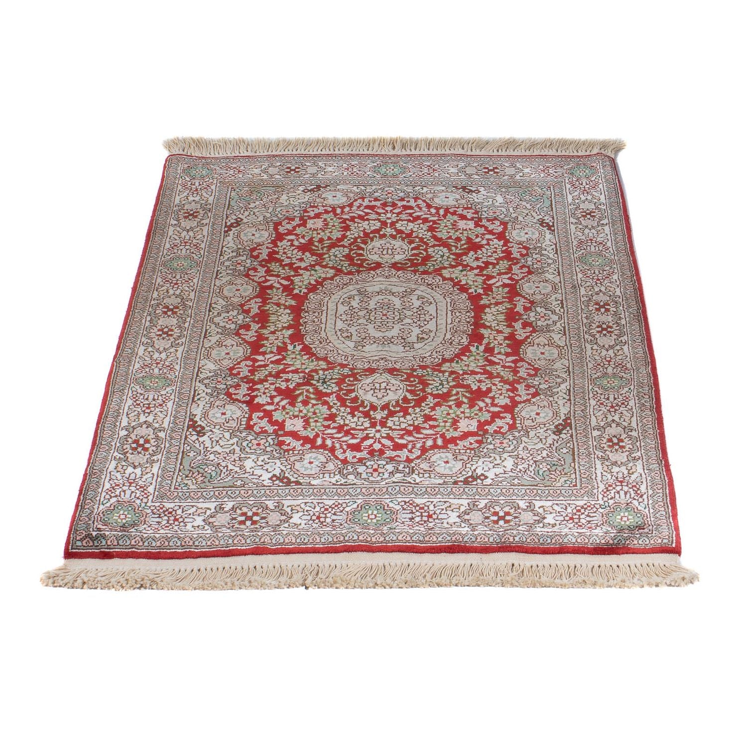 Silketæppe - China Silk - 93 x 62 cm - rød
