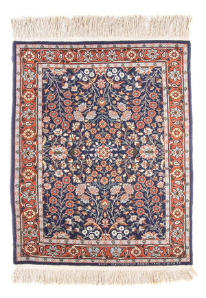 Orientalsk tæppe - Hereke - 107 x 82 cm - mørkeblå