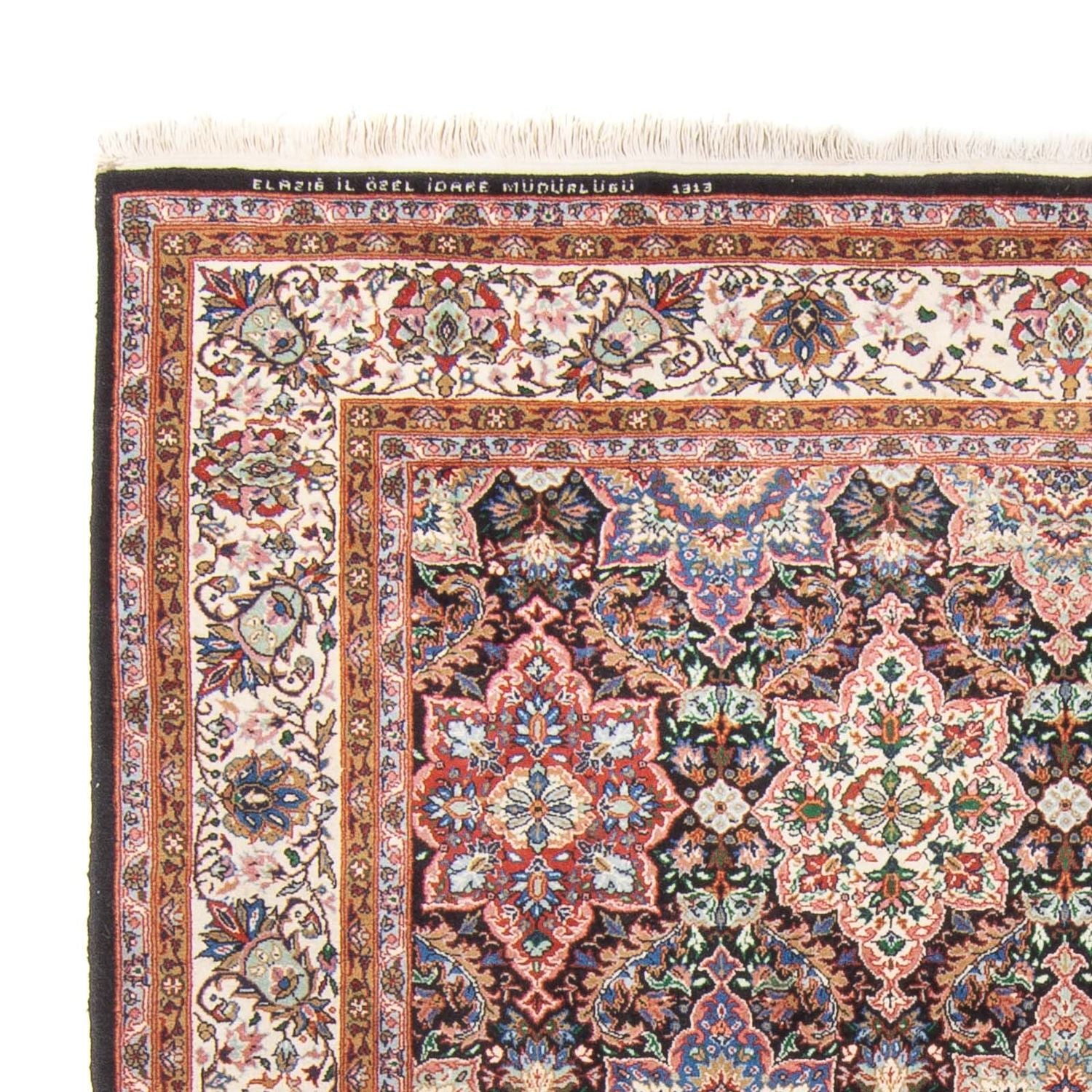 Orientalsk tæppe - Hereke - 252 x 176 cm - mørkeblå