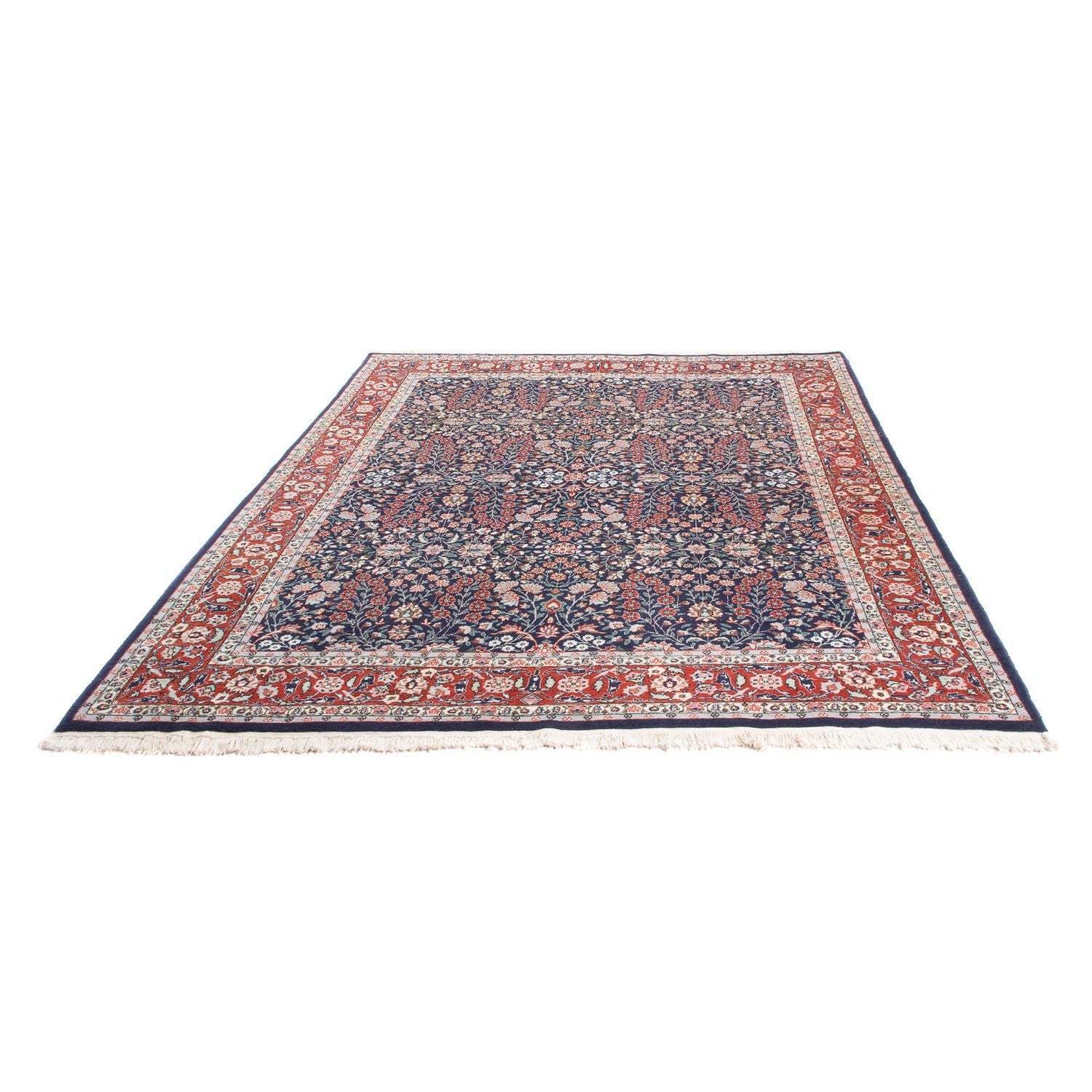 Orientalsk tæppe - Hereke - 230 x 176 cm - mørkeblå