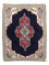Persisk tæppe - Tabriz - Royal - 96 x 76 cm - mørkeblå