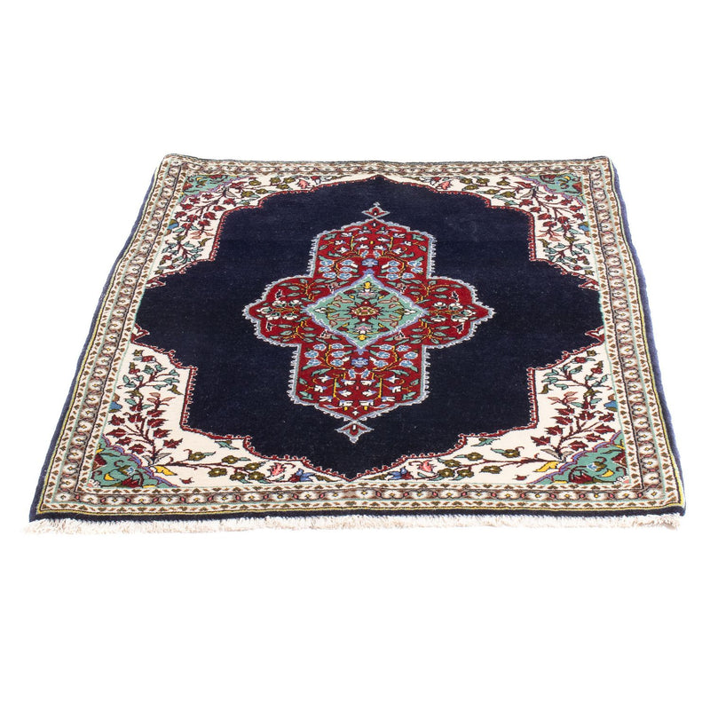 Persisk tæppe - Tabriz - Royal - 96 x 76 cm - mørkeblå