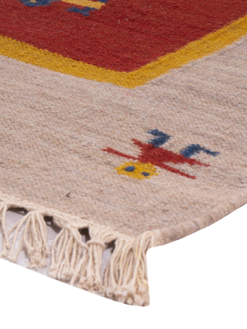 Kelim Teppich - Trendy - 200 x 140 cm - rot