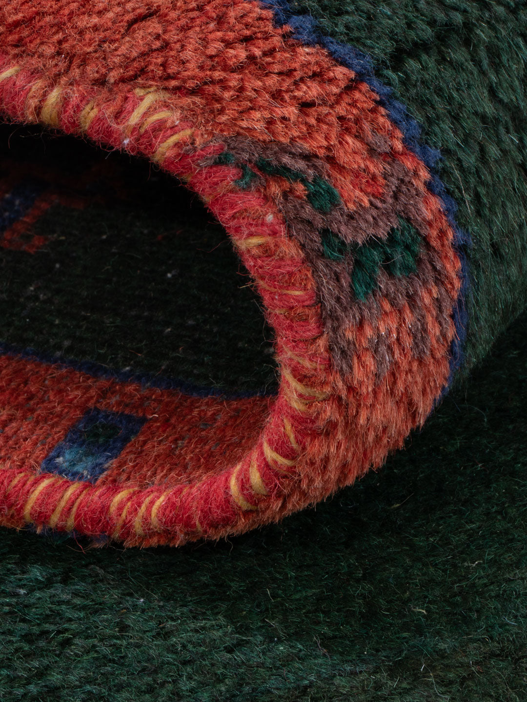 Läufer Gabbeh - Indus - 200 x 75 cm - dunkelgrün