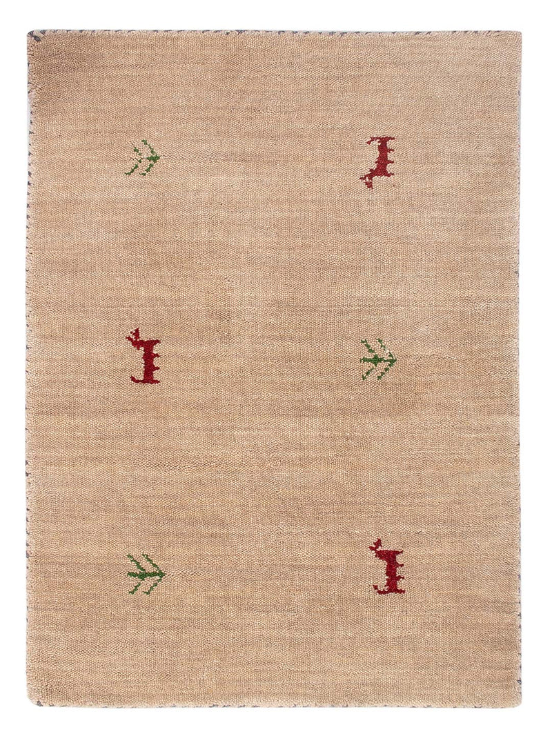 Gabbeh Teppich - Loribaft Softy - 90 x 60 cm - beige