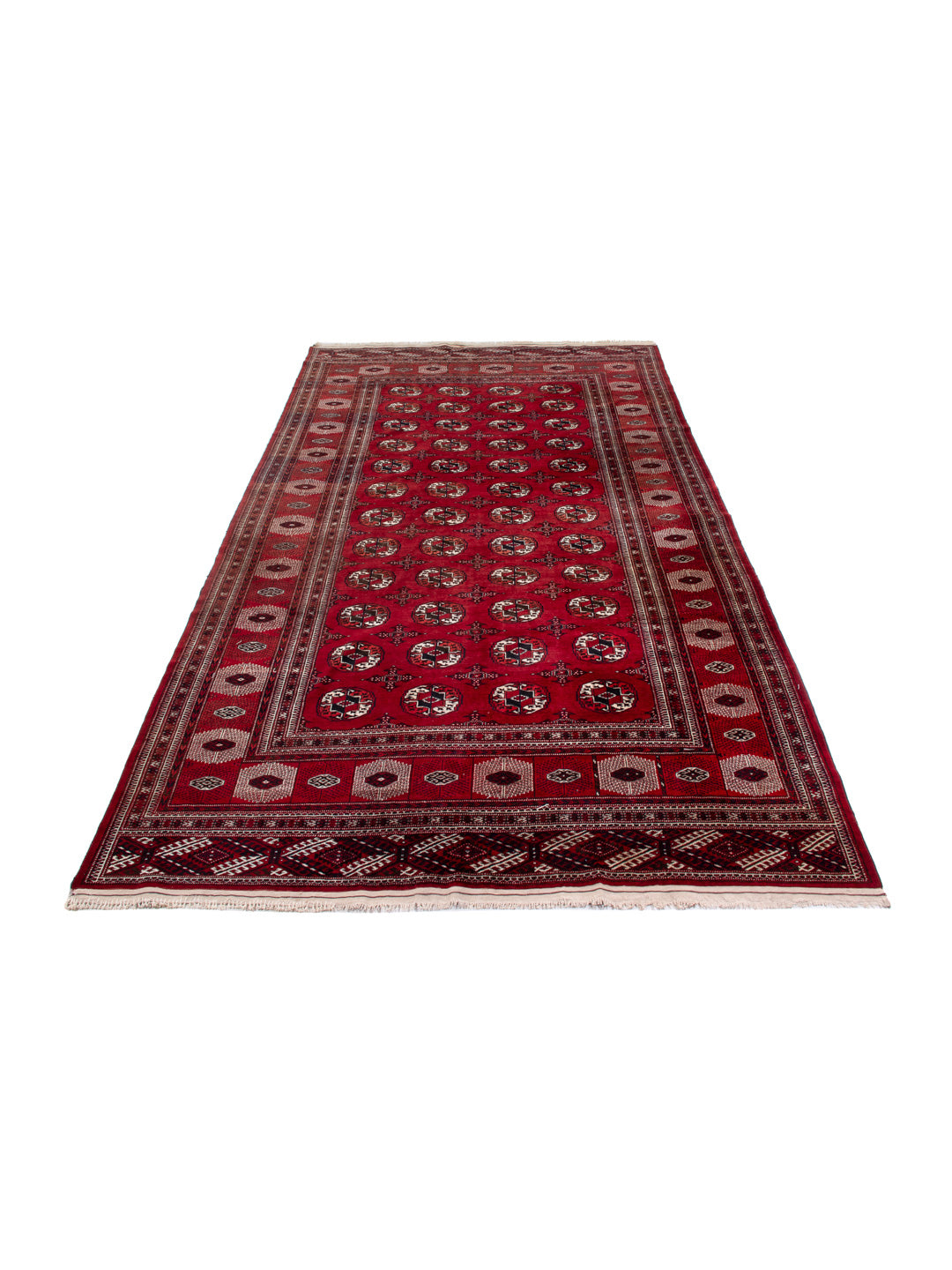 Afghan Teppich - Buchara - 350 x 250 cm - dunkelrot