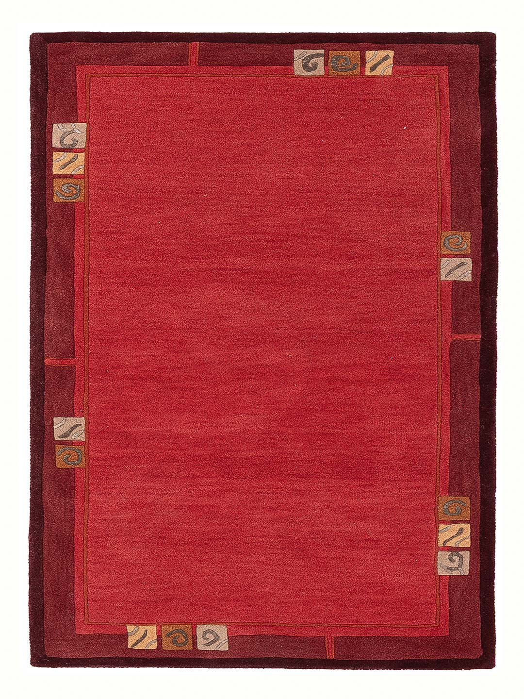 Wollteppich - 160 x 90 cm - rot