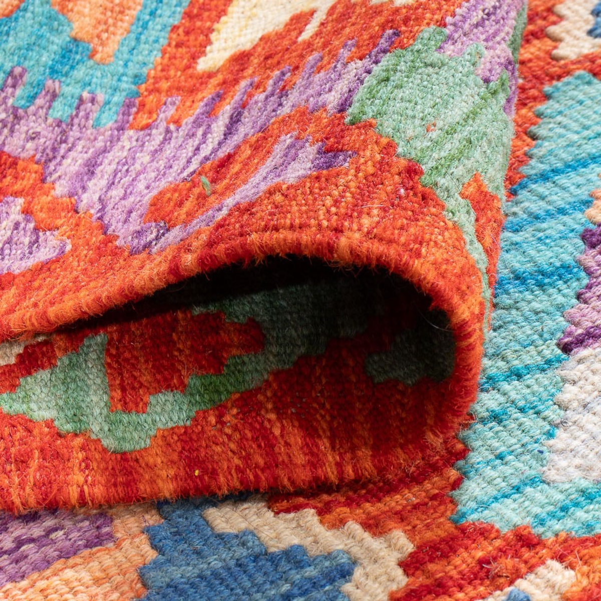 Kelim Carpet - Splash - 165 x 100 cm - flerfarvet