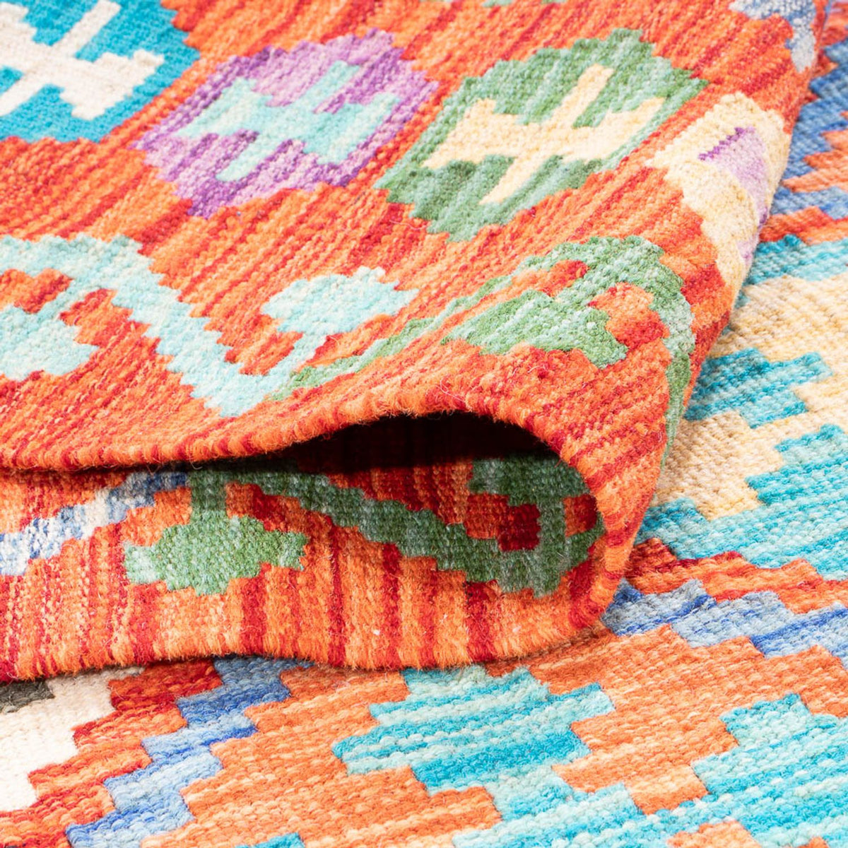 Kelim Carpet - Splash - 165 x 100 cm - flerfarvet