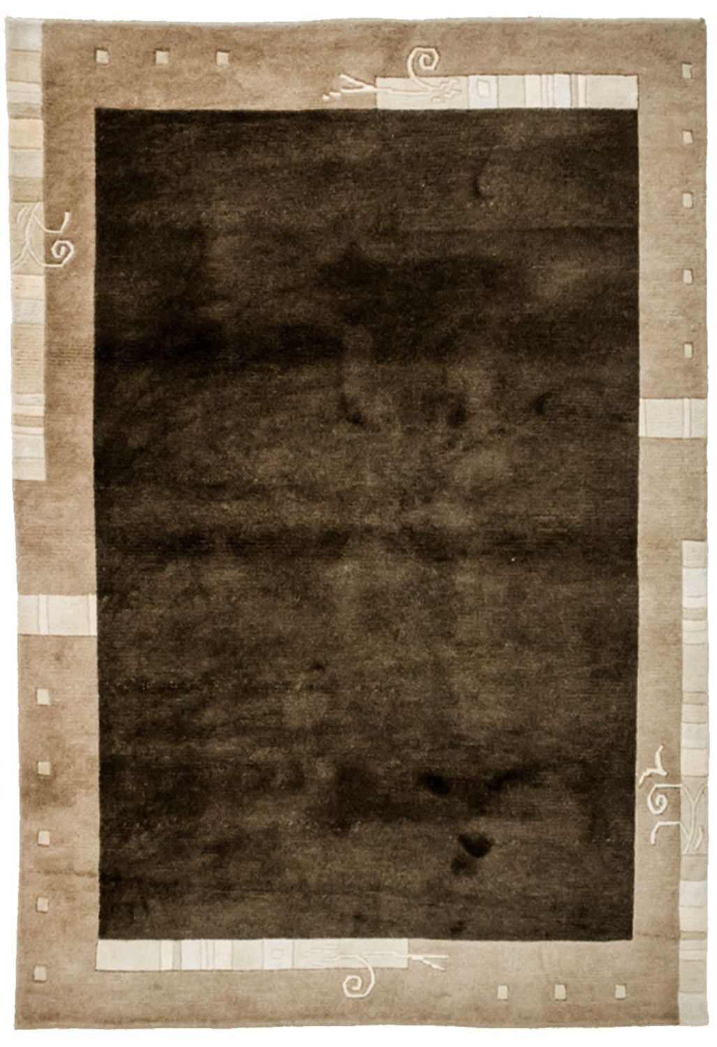 Nepal Tæppe - 197 x 143 cm - brun