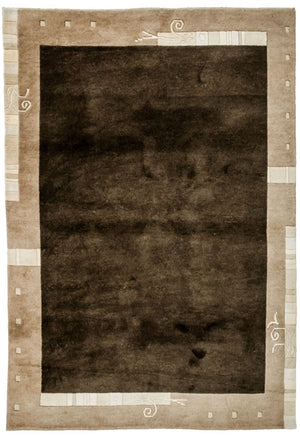 Nepal Tæppe - 197 x 143 cm - brun