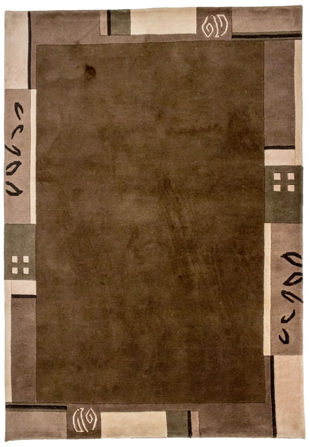 Nepal Tæppe - 199 x 144 cm - brun