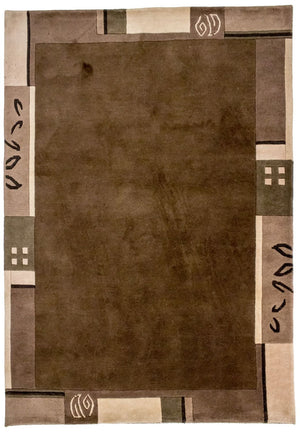 Nepal Tæppe - 199 x 144 cm - brun