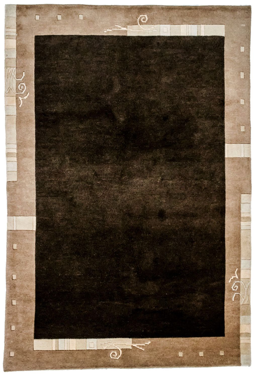 Nepal Tæppe - 201 x 141 cm - brun