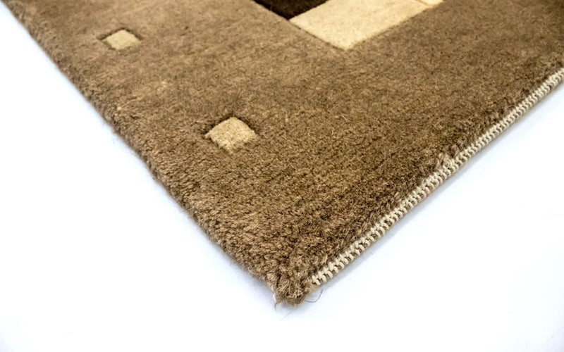 Nepal Tæppe - 201 x 141 cm - brun