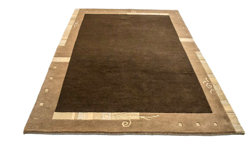 Nepal Tæppe - 201 x 141 cm - brun