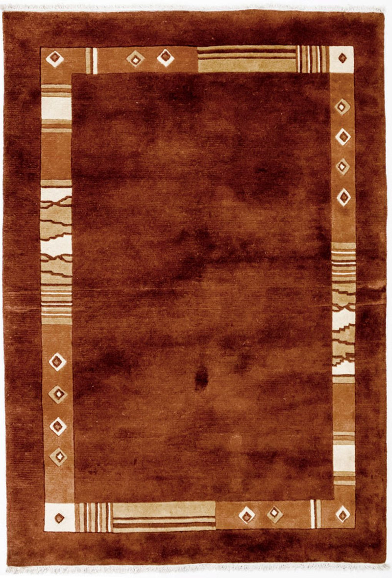 Nepal Tæppe - 200 x 144 cm - brun