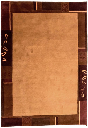 Nepal Tæppe - 201 x 146 cm - orange