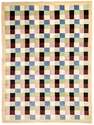 Nepal Tæppe - 224 x 161 cm - farvet