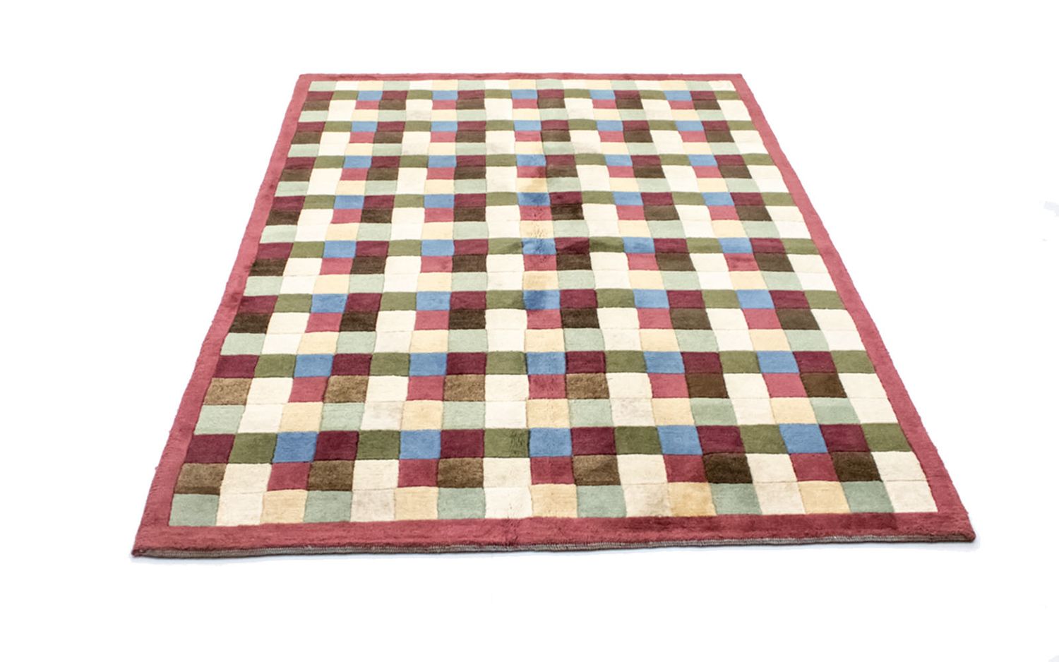 Nepal Tæppe - 225 x 160 cm - farvet