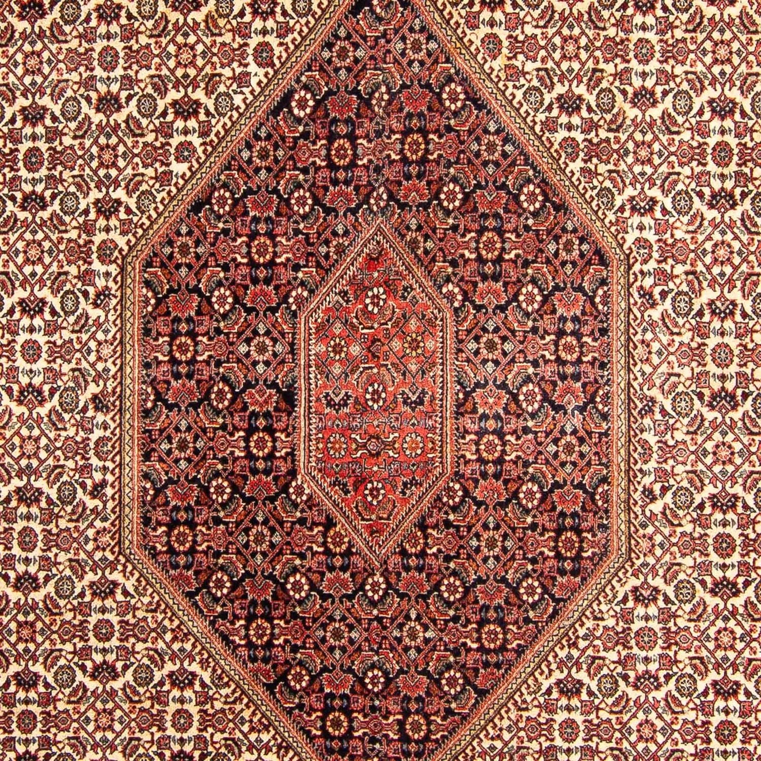Persisk tæppe - Bijar - 312 x 172 cm - lysrød