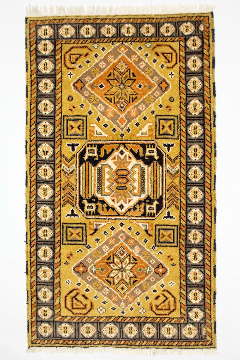 Orientalsk tæppe - 164 x 97 cm - guld
