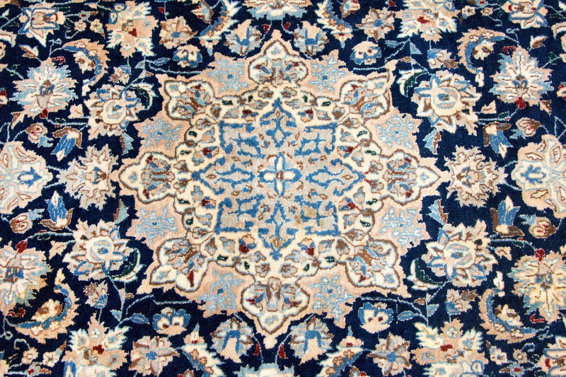 Persisk tæppe - Nain - Premium - 236 x 135 cm - mørkeblå