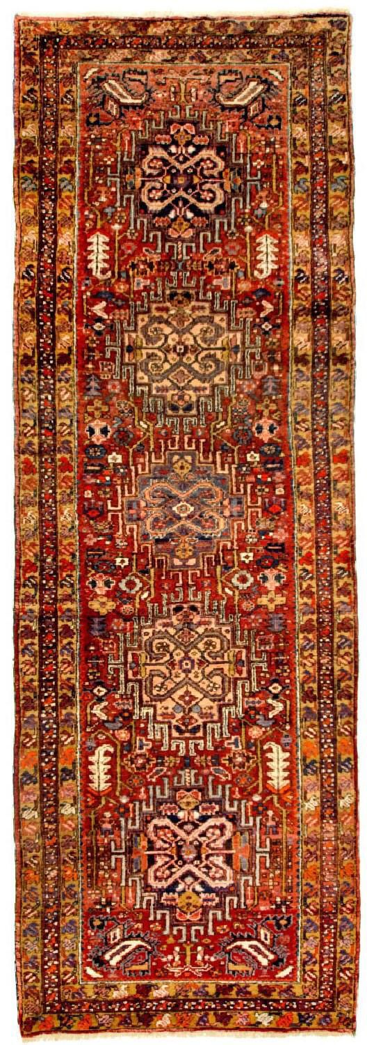 Løber Persisk tæppe - Nomadisk - 333 x 110 cm - rød