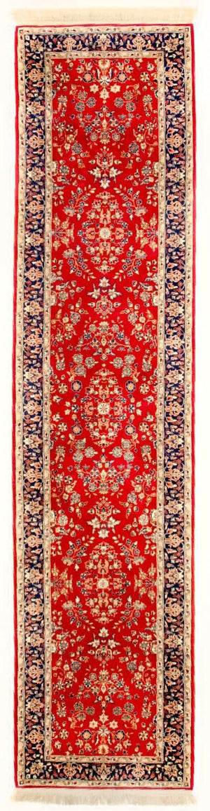 Løber Persisk tæppe - Tabriz - 336 x 78 cm - rød