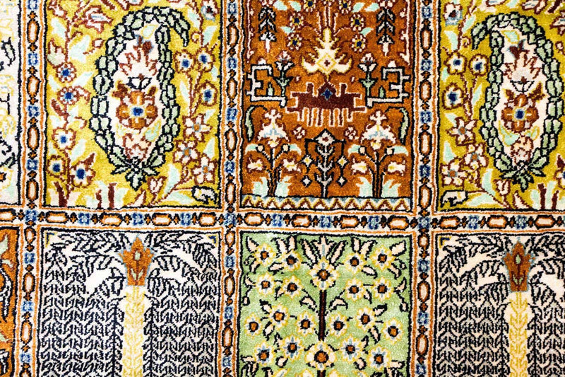 Silketæppe - Ghom Silk - Premium - 152 x 101 cm - flerfarvet
