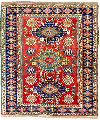 Kazak Tæppe 193x217cm - Orientalsk tæppe