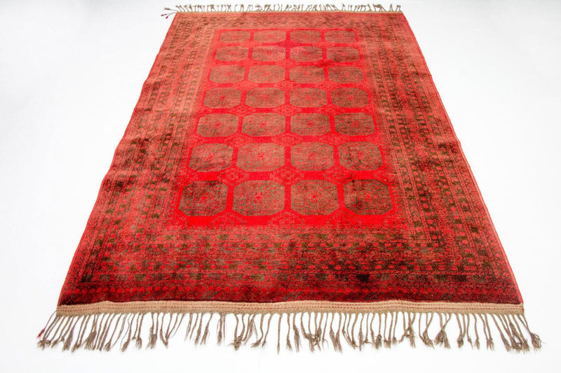 Afghansk tæppe - Bukhara - 292 x 203 cm - rød