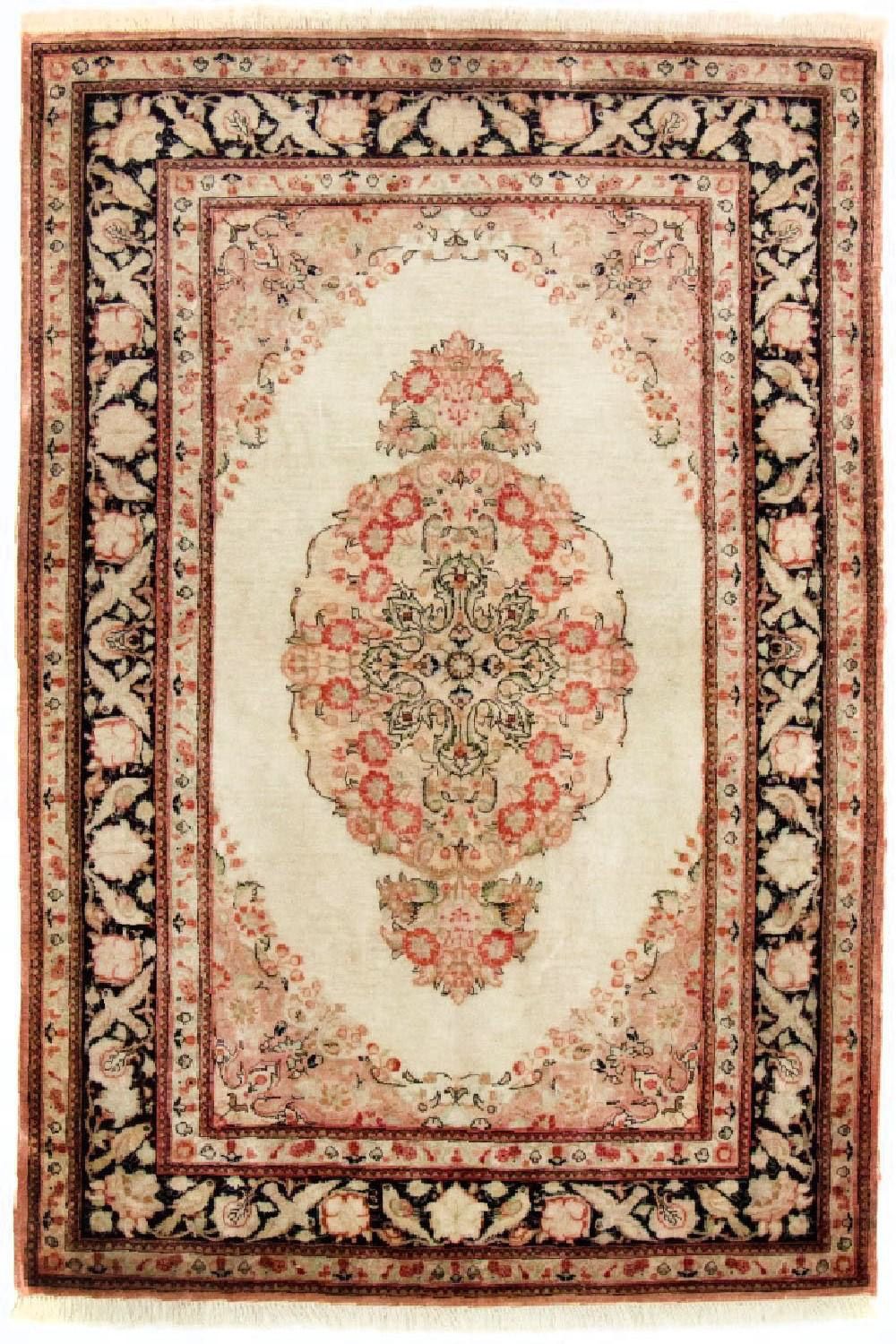 Silketæppe - Ghom Silk - Premium - 120 x 70 cm - beige
