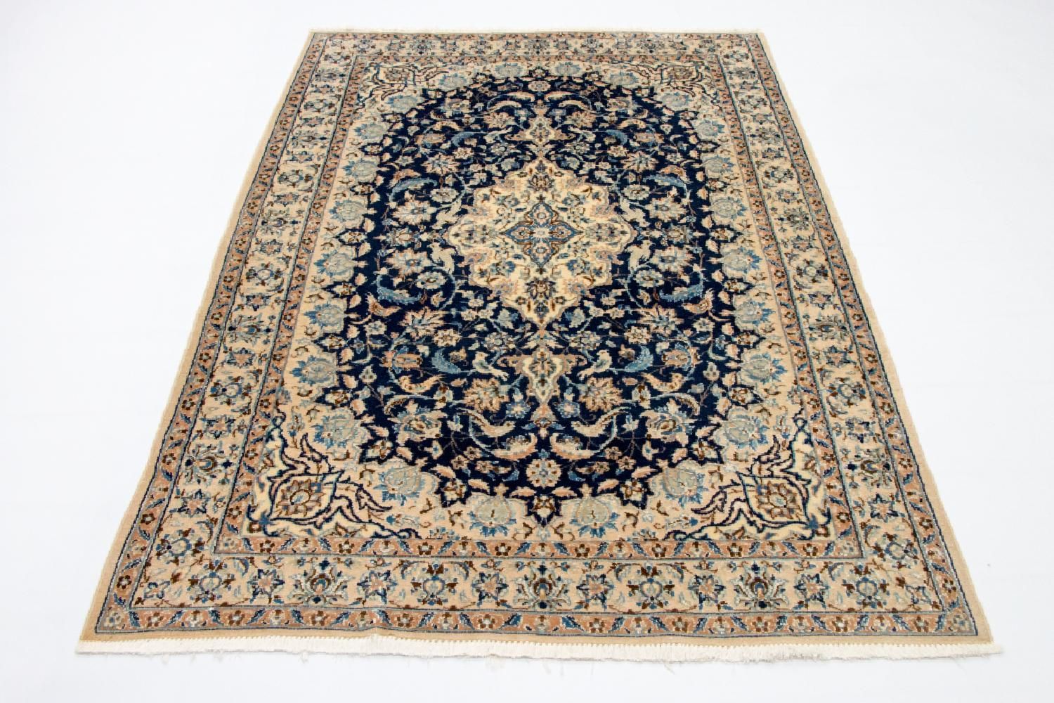 Persisk tæppe - Nain - Royal - 180 x 116 cm - mørkeblå