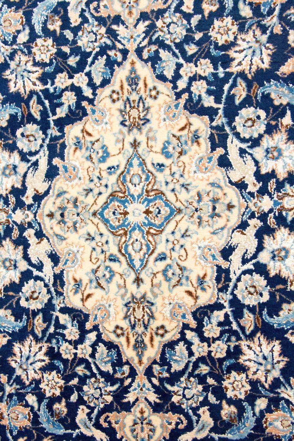 Persisk tæppe - Nain - Royal - 180 x 116 cm - mørkeblå