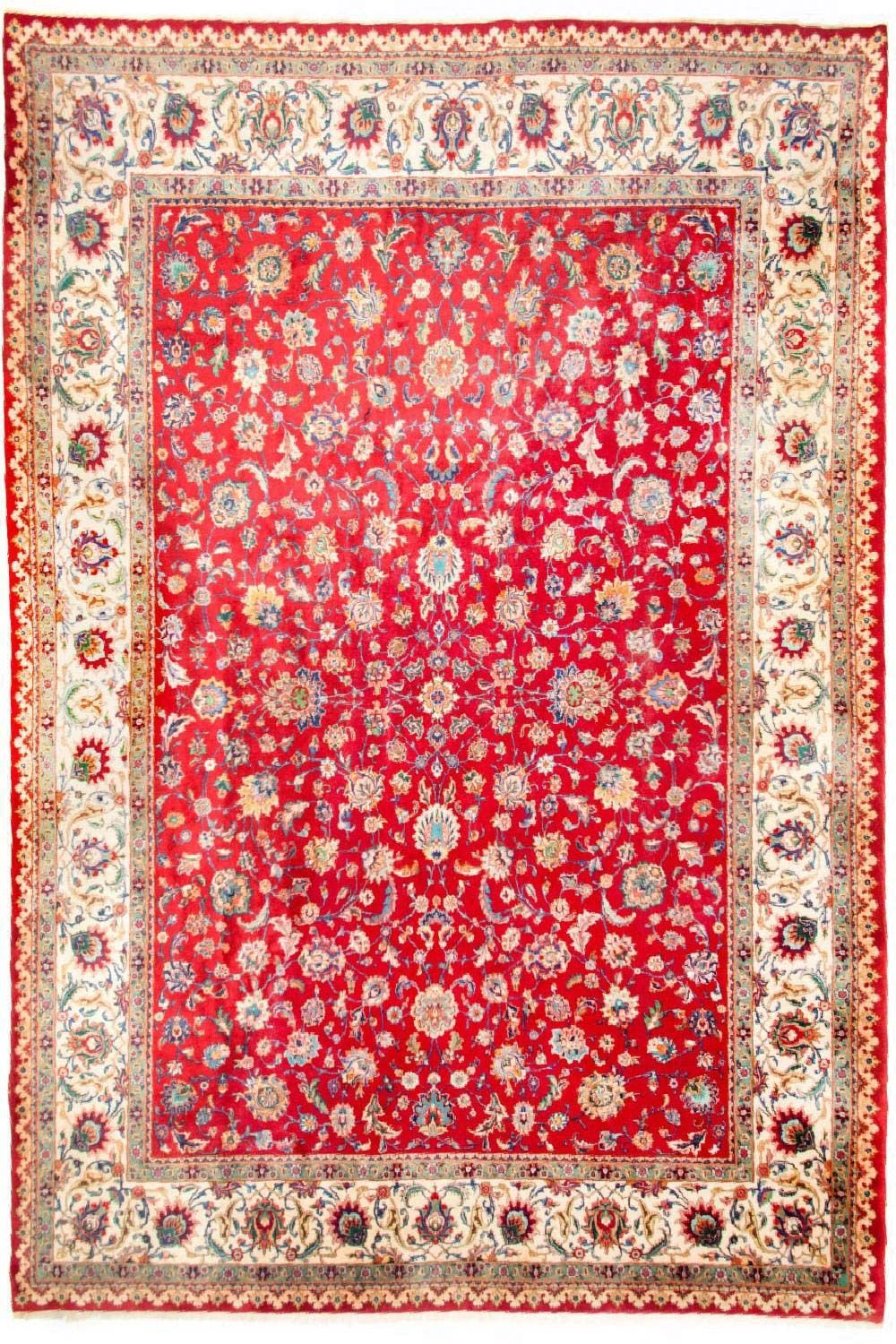 Persisk tæppe - Tabriz - 410 x 212 cm - rød