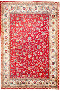 Persisk tæppe - Tabriz - 410 x 212 cm - rød