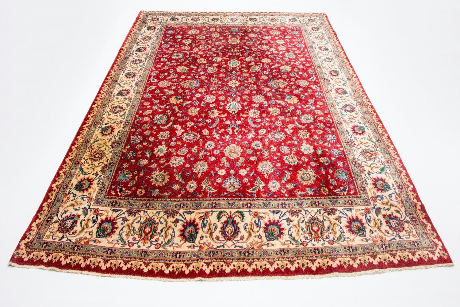 Persisk tæppe - Tabriz - 410 x 212 cm - rød