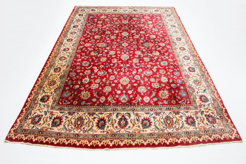 Persisk tæppe - Tabriz - 410 x 212 cm - rød