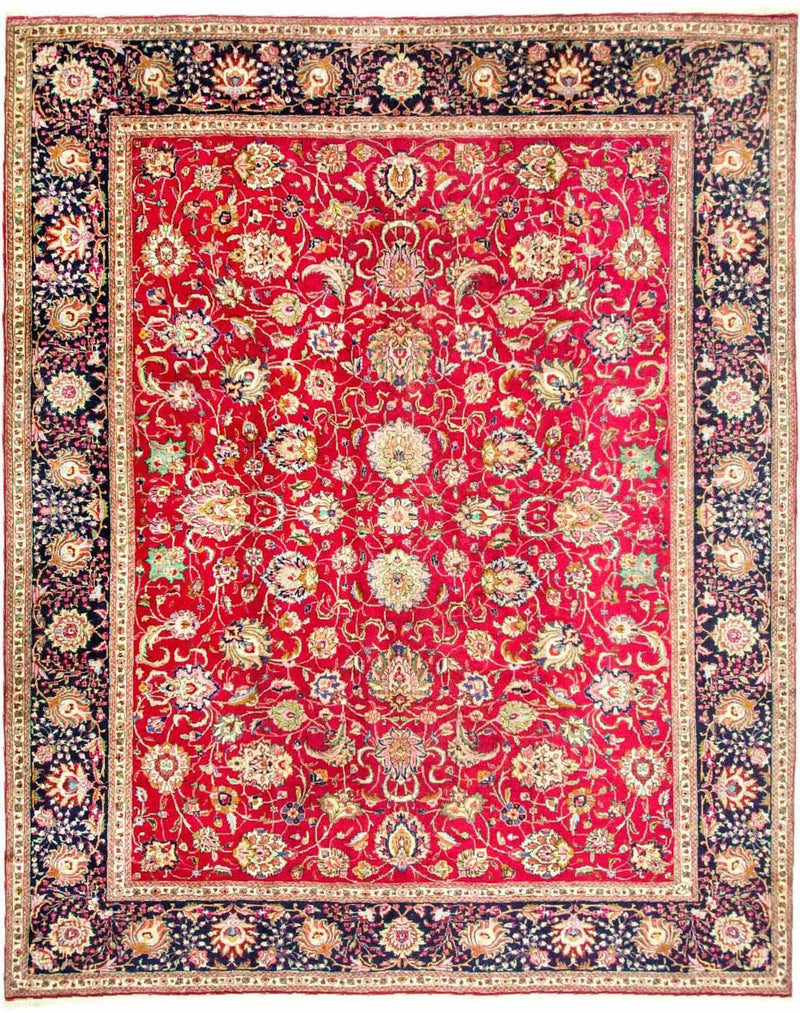 Persisk tæppe - Tabriz - 381 x 305 cm - rød