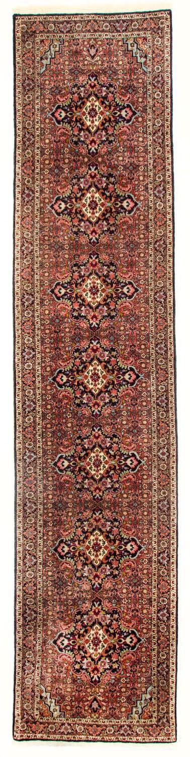 Løber Persisk tæppe - Bijar - Royal - 397 x 89 cm - rød