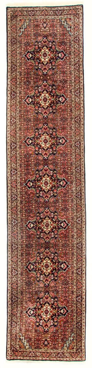 Løber Persisk tæppe - Bijar - Royal - 397 x 89 cm - rød