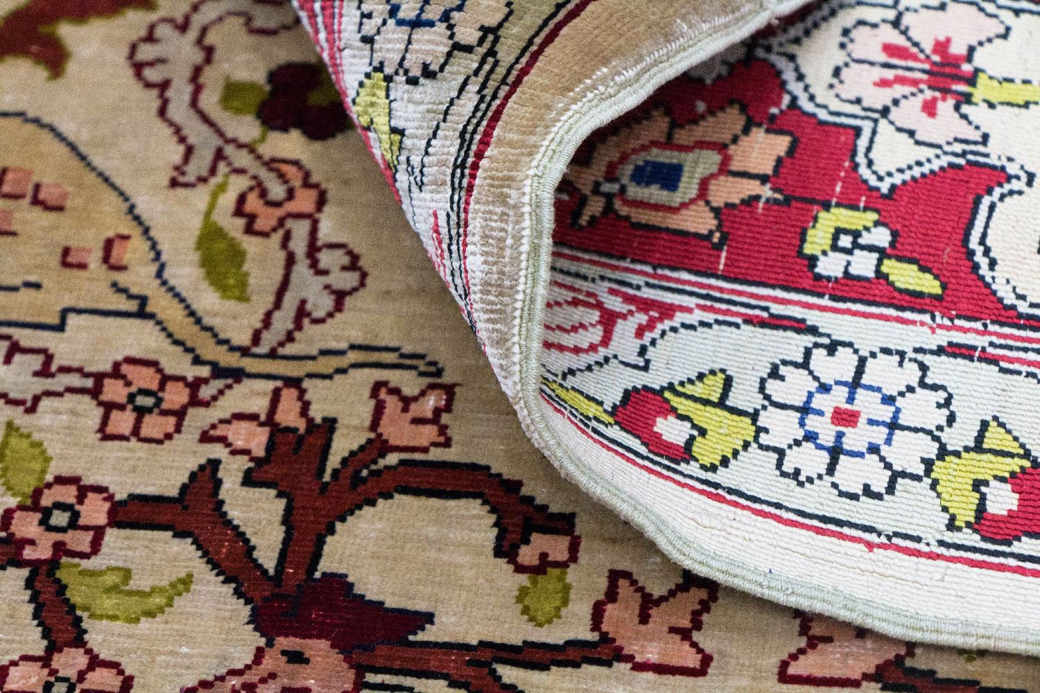 Silketæppe - Hereke Silk - Premium - 150 x 92 cm - beige