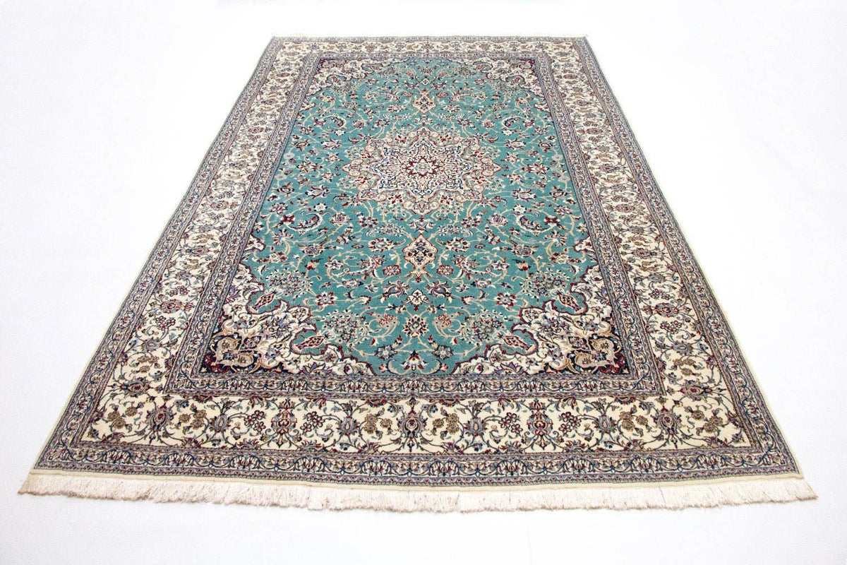Persisk tæppe - Nain - Premium - 357 x 219 cm - grøn
