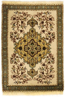 Persisk tæppe - Tabriz - 87 x 62 cm - beige